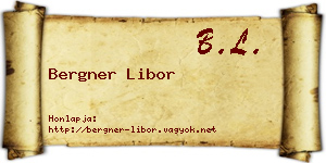 Bergner Libor névjegykártya